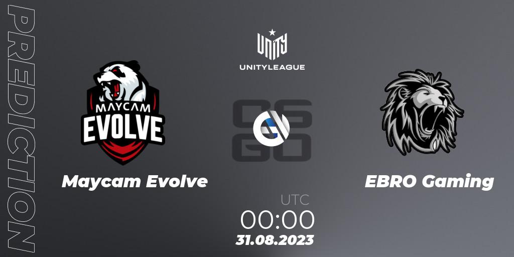 Maycam Evolve vs EBRO Gaming: Match Prediction. 31.08.2023 at 00:00, Counter-Strike (CS2), LVP Unity League Argentina 2023