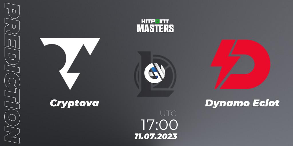 Cryptova vs Dynamo Eclot: Match Prediction. 11.07.2023 at 17:15, LoL, Hitpoint Masters Summer 2023 - Group Stage