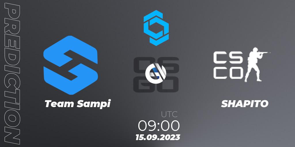 Team Sampi vs SHAPITO: Match Prediction. 15.09.2023 at 09:00, Counter-Strike (CS2), CCT East Europe Series #2