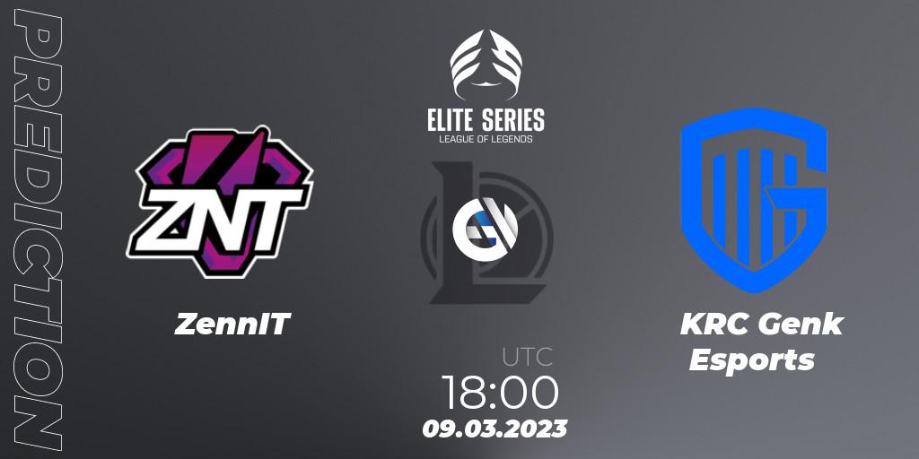 ZennIT vs KRC Genk Esports: Match Prediction. 09.03.2023 at 21:00, LoL, Elite Series Spring 2023 - Group Stage