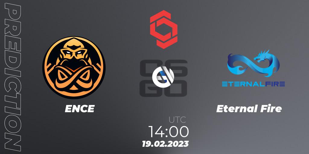 ENCE vs Eternal Fire: Match Prediction. 19.02.2023 at 14:10, Counter-Strike (CS2), CCT Central Europe Series Finals #1