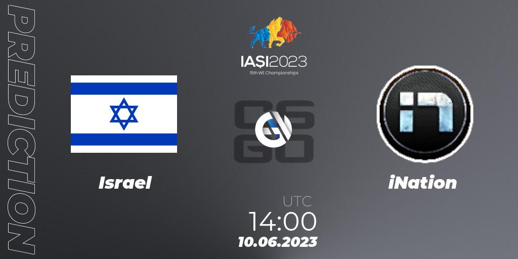 Israel vs iNation: Match Prediction. 10.06.2023 at 14:00, Counter-Strike (CS2), IESF World Esports Championship 2023: Eastern Europe Qualifier