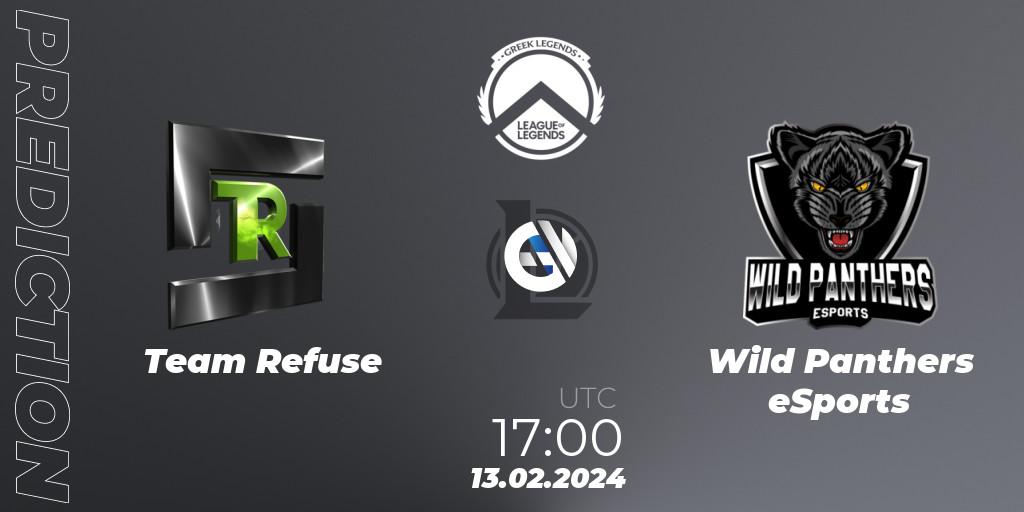 Team Refuse vs Wild Panthers eSports: Match Prediction. 13.02.2024 at 17:00, LoL, GLL Spring 2024