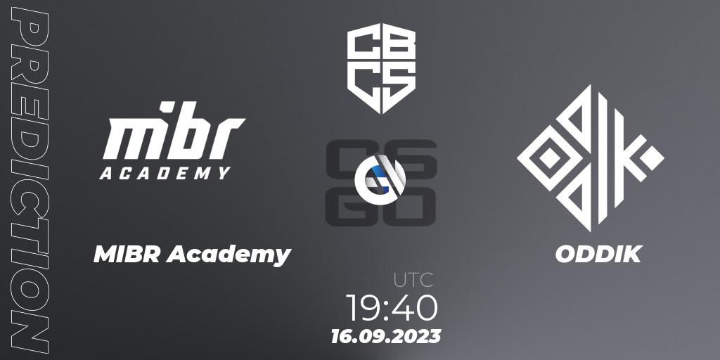 MIBR Academy vs ODDIK: Match Prediction. 16.09.2023 at 19:10, Counter-Strike (CS2), CBCS 2023 Season 2