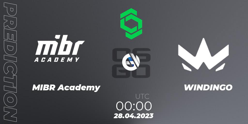 MIBR Academy vs WINDINGO: Match Prediction. 28.04.2023 at 00:00, Counter-Strike (CS2), CCT South America Series #7