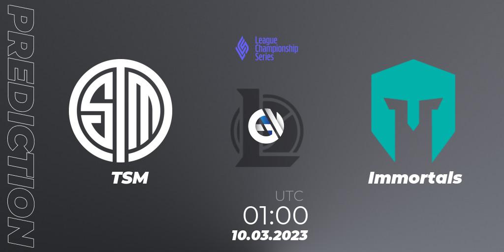 TSM vs Immortals: Match Prediction. 10.03.23, LoL, LCS Spring 2023 - Group Stage