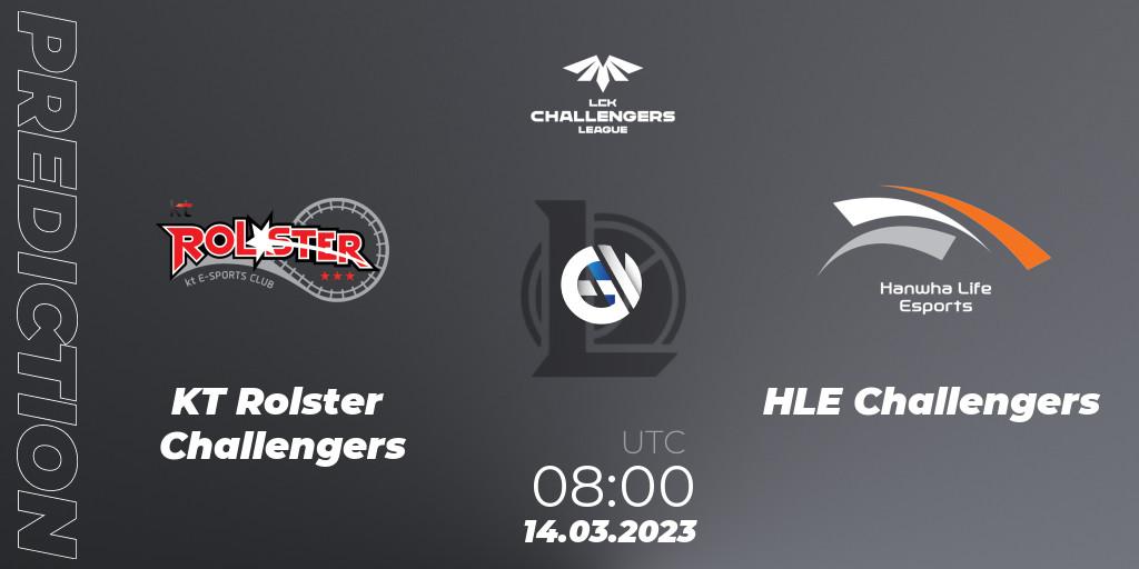 KT Rolster Challengers vs HLE Challengers: Match Prediction. 14.03.2023 at 08:00, LoL, LCK Challengers League 2023 Spring