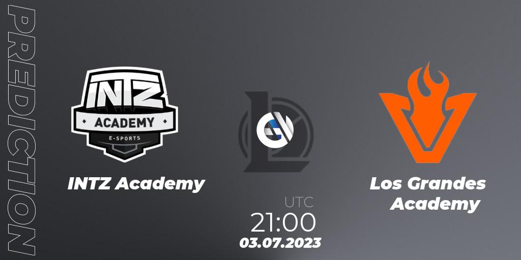 INTZ Academy vs Los Grandes Academy: Match Prediction. 03.07.2023 at 21:00, LoL, CBLOL Academy Split 2 2023 - Group Stage