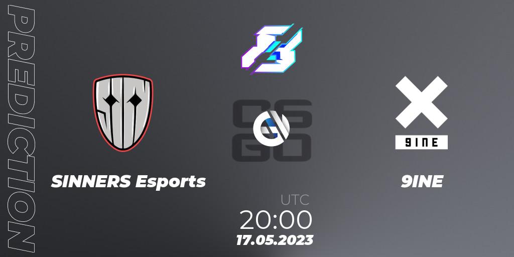 SINNERS Esports vs 9INE: Match Prediction. 17.05.2023 at 20:00, Counter-Strike (CS2), Gamers8 2023 Europe Open Qualifier 1