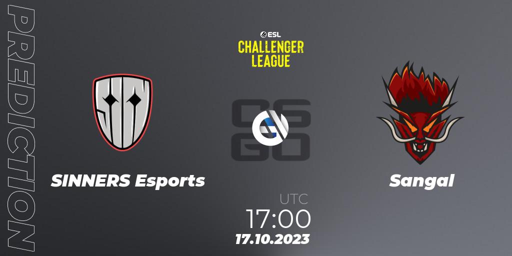 SINNERS Esports vs Sangal: Match Prediction. 17.10.2023 at 17:00, Counter-Strike (CS2), ESL Challenger League Season 46: Europe