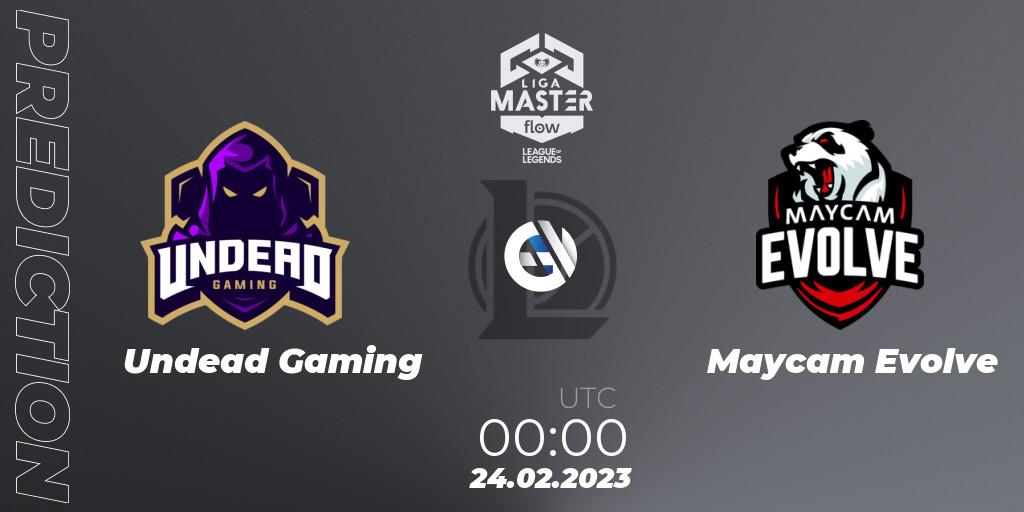 Undead Gaming vs Maycam Evolve: Match Prediction. 24.02.2023 at 00:00, LoL, Liga Master Opening 2023 - Group Stage