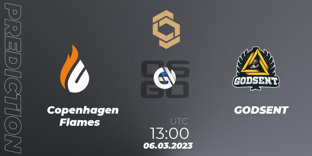 Copenhagen Flames vs GODSENT: Match Prediction. 06.03.23, CS2 (CS:GO), CCT South Europe Series #3