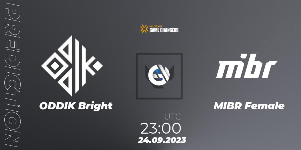 ODDIK Bright vs MIBR Female: Match Prediction. 24.09.2023 at 23:00, VALORANT, VCT 2023: Game Changers Brazil Series 2