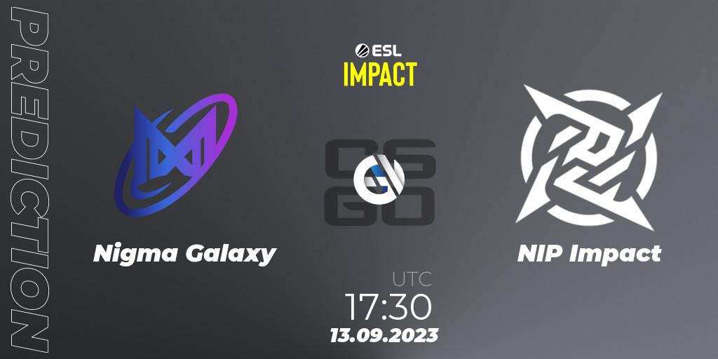 Nigma Galaxy vs NIP Impact: Match Prediction. 13.09.23, CS2 (CS:GO), ESL Impact League Season 4: European Division