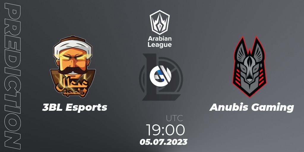 3BL Esports vs Anubis Gaming: Match Prediction. 05.07.23, LoL, Arabian League Summer 2023 - Group Stage