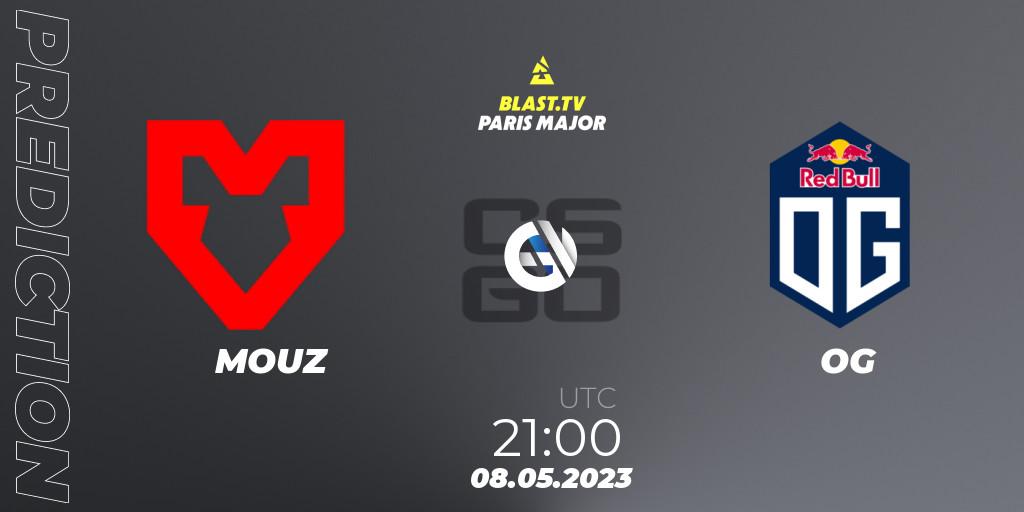 MOUZ vs OG: Match Prediction. 08.05.2023 at 19:40, Counter-Strike (CS2), BLAST Paris Major 2023 Challengers Stage