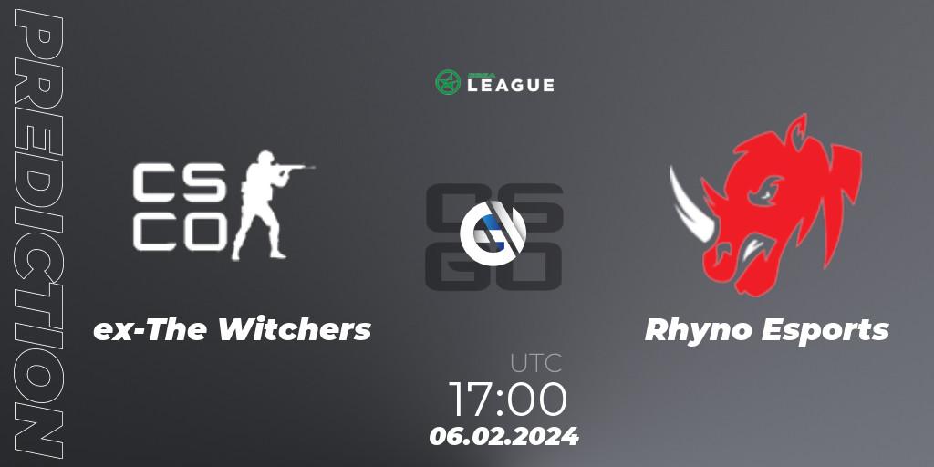 ex-The Witchers vs Rhyno Esports: Match Prediction. 06.02.2024 at 17:00, Counter-Strike (CS2), ESEA Season 48: Advanced Division - Europe