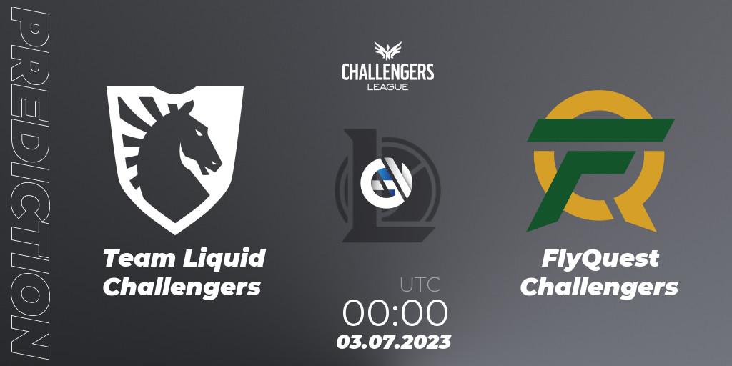 Team Liquid Challengers vs FlyQuest Challengers: Match Prediction. 03.07.23, LoL, North American Challengers League 2023 Summer - Group Stage