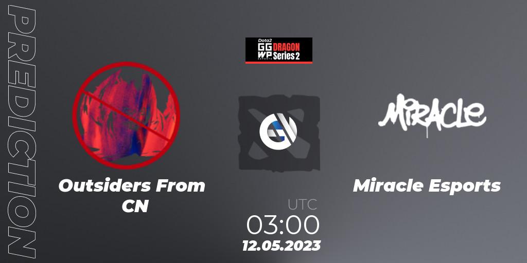 Outsiders From CN vs Miracle Esports: Match Prediction. 12.05.2023 at 03:14, Dota 2, GGWP Dragon Series 2
