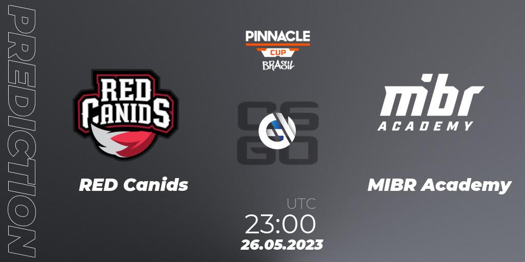 RED Canids vs MIBR Academy: Match Prediction. 26.05.2023 at 20:00, Counter-Strike (CS2), Pinnacle Brazil Cup 1