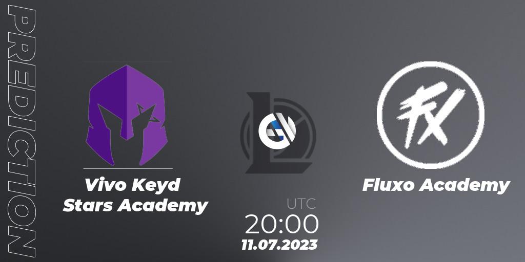 Vivo Keyd Stars Academy vs Fluxo Academy: Match Prediction. 11.07.2023 at 20:00, LoL, CBLOL Academy Split 2 2023 - Group Stage