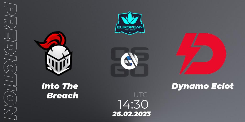 Into The Breach vs Dynamo Eclot: Match Prediction. 26.02.2023 at 14:30, Counter-Strike (CS2), European Pro League Season 6