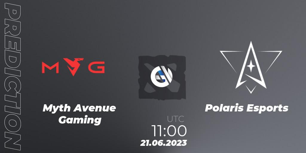 Myth Avenue Gaming vs Polaris Esports: Match Prediction. 21.06.2023 at 11:00, Dota 2, 1XPLORE Asia #1