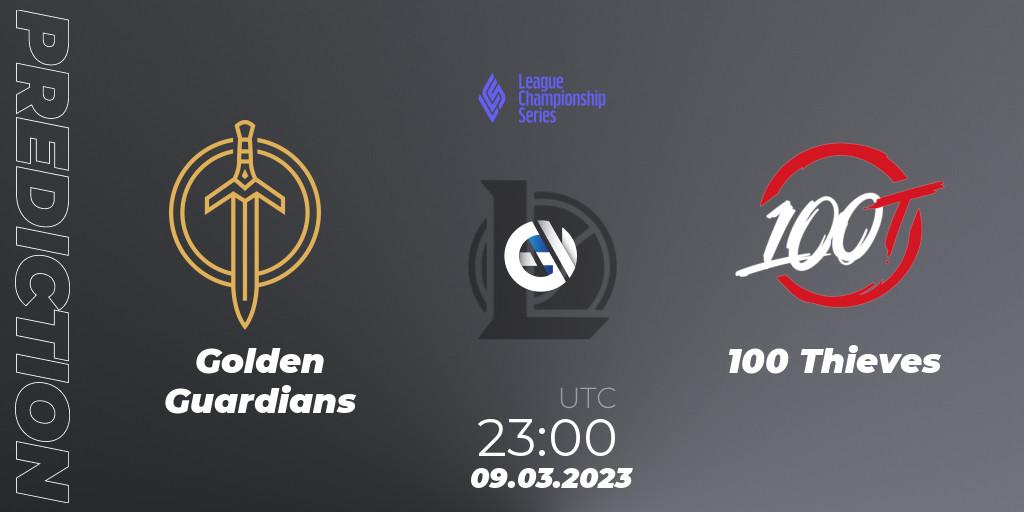 Golden Guardians vs 100 Thieves: Match Prediction. 18.02.2023 at 02:00, LoL, LCS Spring 2023 - Group Stage