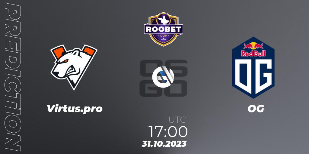 Virtus.pro vs OG: Match Prediction. 31.10.2023 at 17:00, Counter-Strike (CS2), Roobet Cup 2023