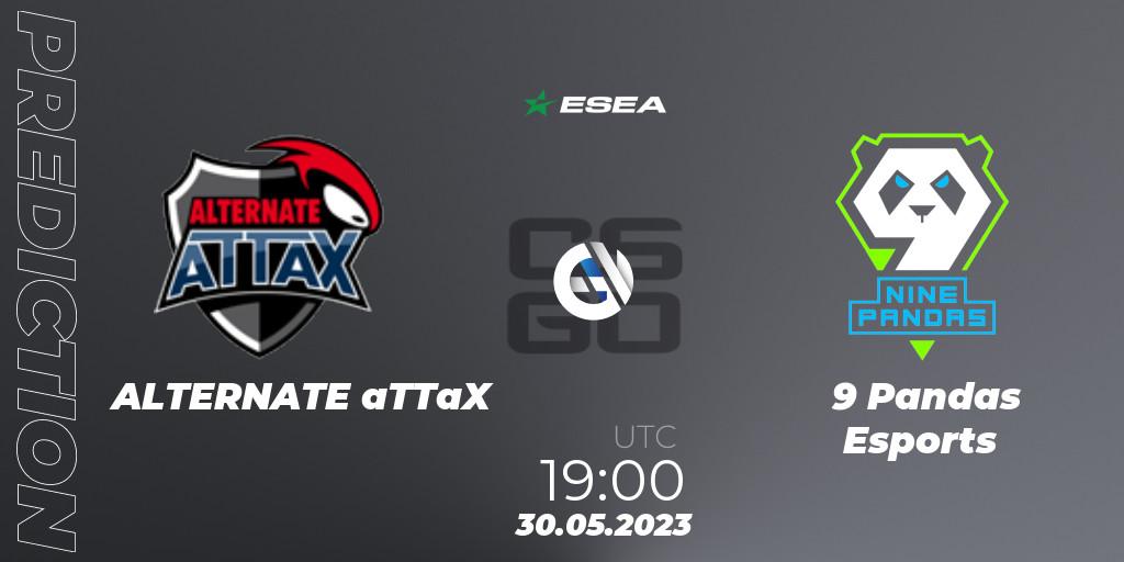 ALTERNATE aTTaX vs 9 Pandas Esports: Match Prediction. 30.05.2023 at 19:00, Counter-Strike (CS2), ESEA Advanced Season 45 Europe