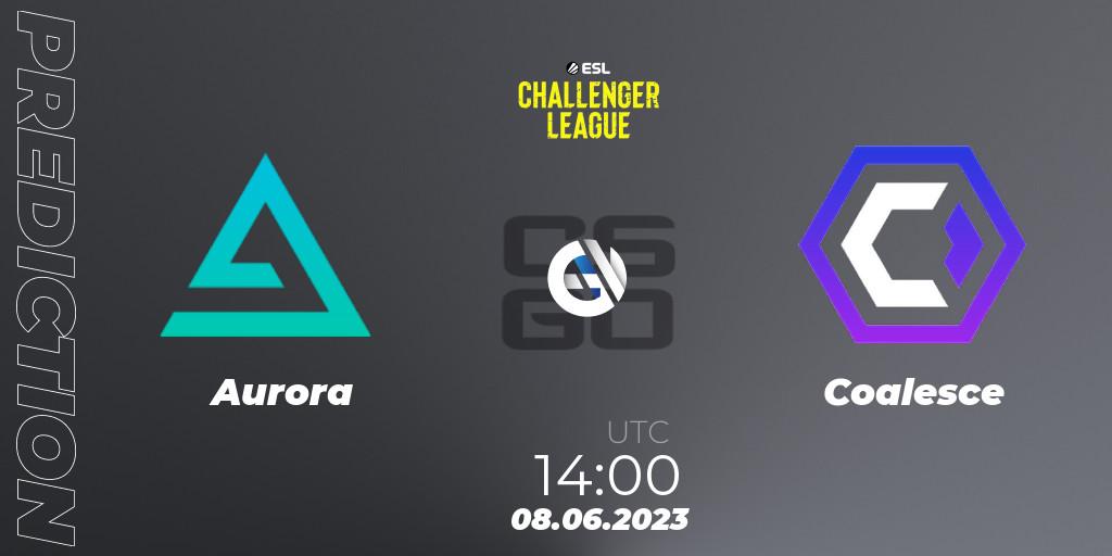 Aurora vs Coalesce: Match Prediction. 08.06.2023 at 14:00, Counter-Strike (CS2), ESL Challenger League Season 45 Europe Relegation