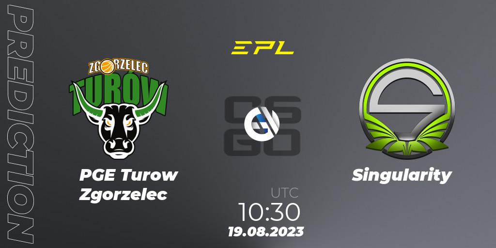 PGE Turow Zgorzelec vs Singularity: Match Prediction. 19.08.2023 at 11:40, Counter-Strike (CS2), European Pro League Season 10: Division 2