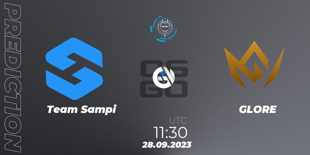 Team Sampi vs GLORE: Match Prediction. 28.09.2023 at 18:55, Counter-Strike (CS2), Slovak National Championship 2023