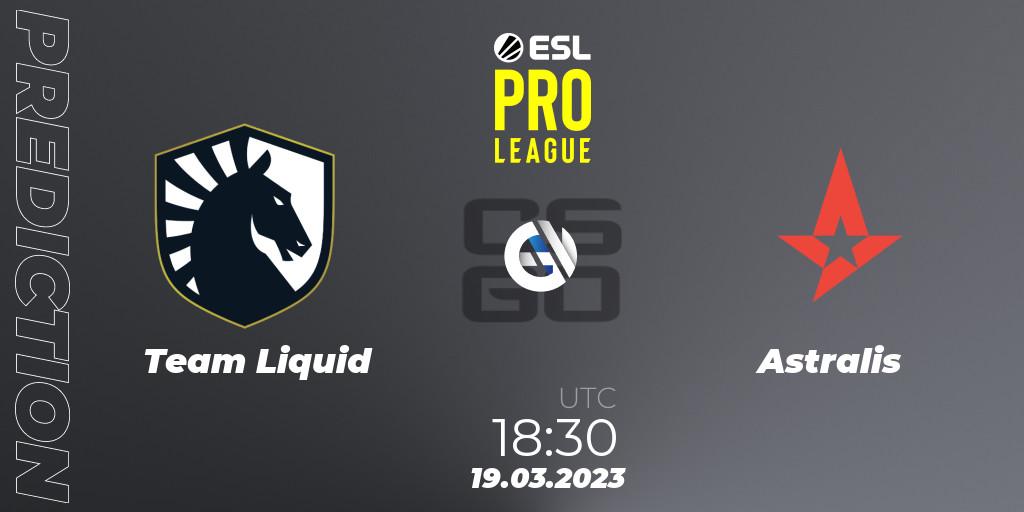 Team Liquid vs Astralis: Match Prediction. 19.03.23, CS2 (CS:GO), ESL Pro League Season 17
