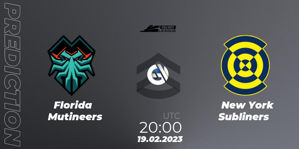 Florida Mutineers vs New York Subliners: Match Prediction. 19.02.2023 at 20:00, Call of Duty, Call of Duty League 2023: Stage 3 Major Qualifiers