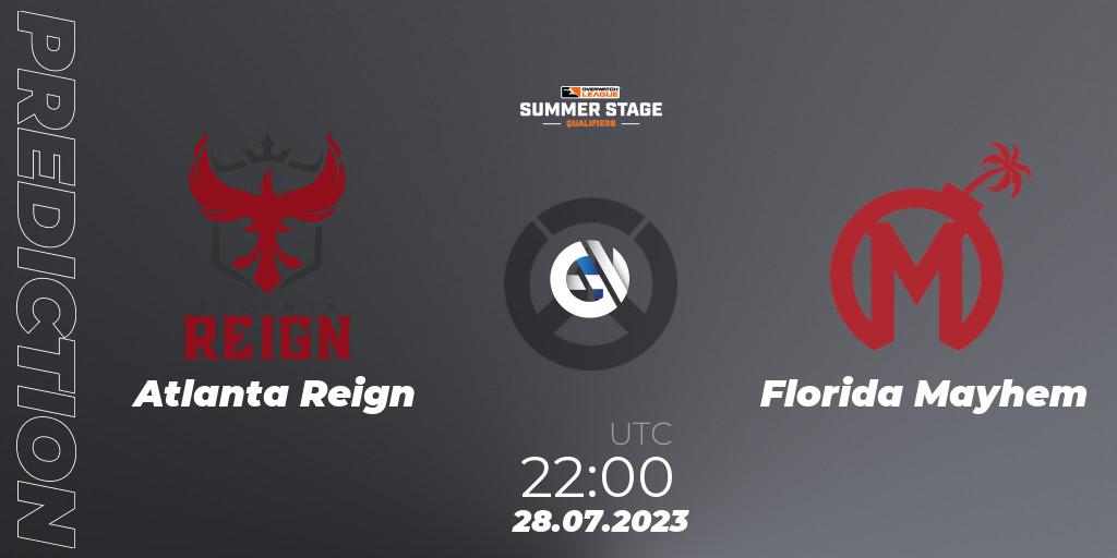 Atlanta Reign vs Florida Mayhem: Match Prediction. 28.07.2023 at 21:45, Overwatch, Overwatch League 2023 - Summer Stage Qualifiers