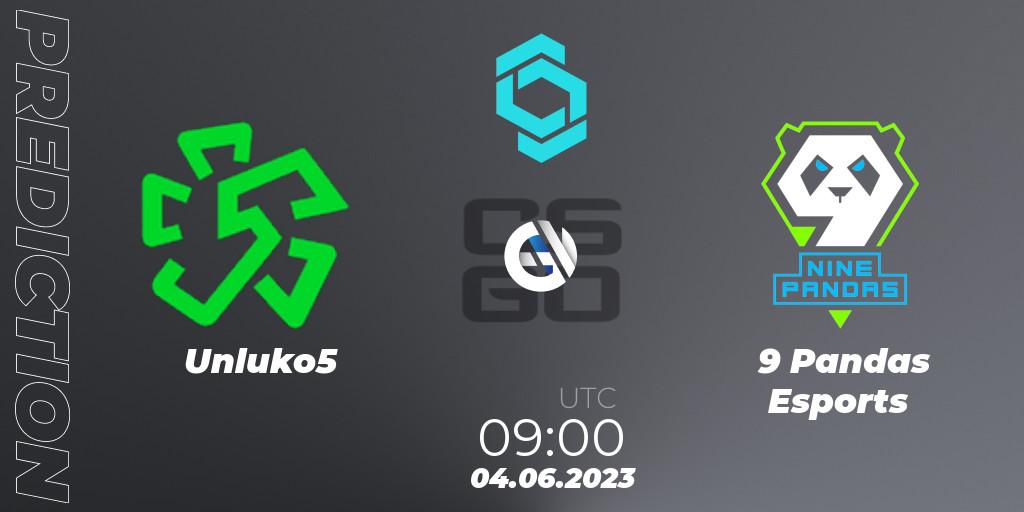 Unluko5 vs 9 Pandas Esports: Match Prediction. 04.06.2023 at 09:00, Counter-Strike (CS2), CCT North Europe Series 5