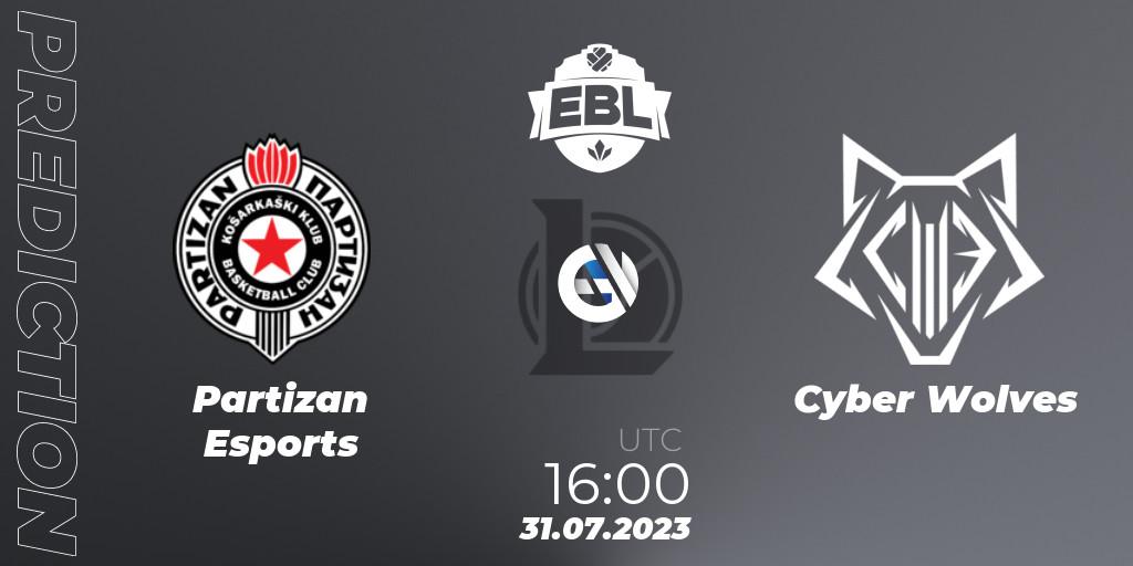 Partizan Esports vs Cyber Wolves: Match Prediction. 31.07.23, LoL, Esports Balkan League Season 13