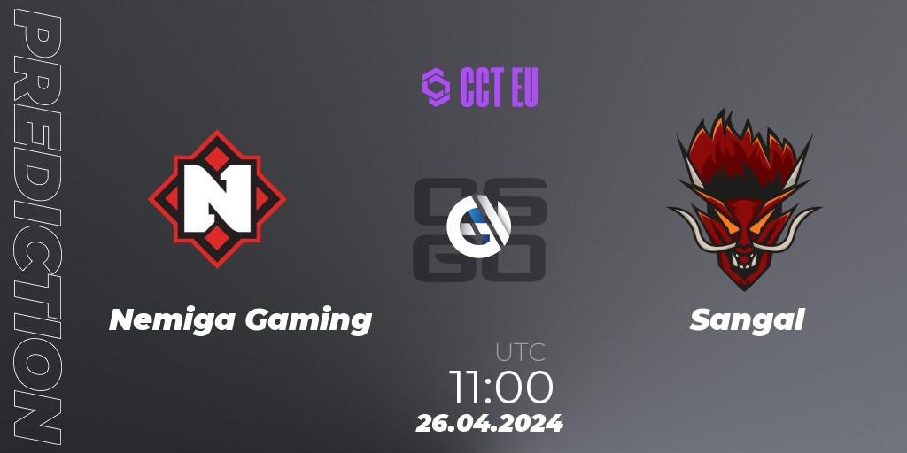 Nemiga Gaming vs Sangal: Match Prediction. 26.04.2024 at 11:30, Counter-Strike (CS2), CCT Season 2 Europe Series 1