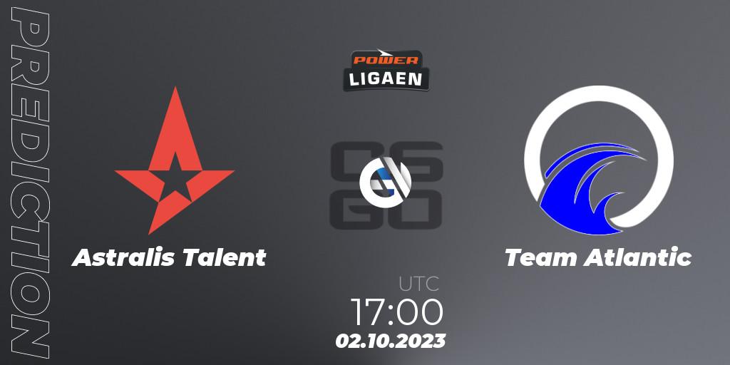 Astralis Talent vs Team Atlantic: Match Prediction. 08.10.2023 at 14:00, Counter-Strike (CS2), POWER Ligaen Season 24 Finals