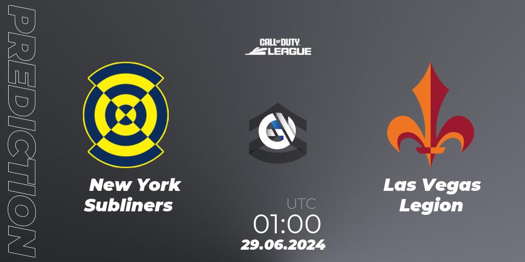 New York Subliners vs Las Vegas Legion: Match Prediction. 29.06.2024 at 01:00, Call of Duty, Call of Duty League 2024: Stage 4 Major