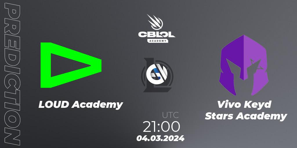 LOUD Academy vs Vivo Keyd Stars Academy: Match Prediction. 04.03.2024 at 21:00, LoL, CBLOL Academy Split 1 2024