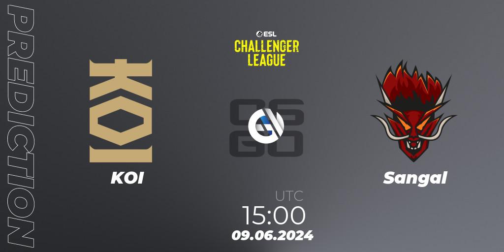 KOI vs Sangal: Match Prediction. 09.06.2024 at 15:45, Counter-Strike (CS2), ESL Challenger League Season 47: Europe