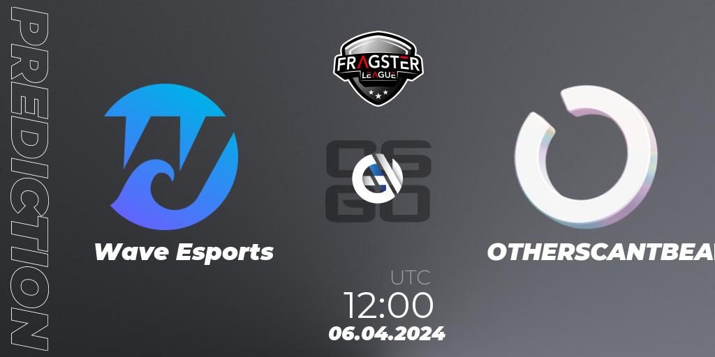 Wave Esports vs OTHERSCANTBEAT: Match Prediction. 06.04.2024 at 12:00, Counter-Strike (CS2), Fragster League Season 5: Relegation