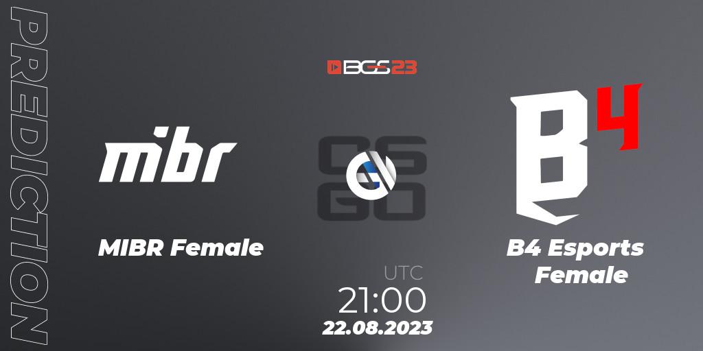 MIBR Female vs B4 Esports Female: Match Prediction. 22.08.23, CS2 (CS:GO), BGS Esports 2023 Female: Online Stage