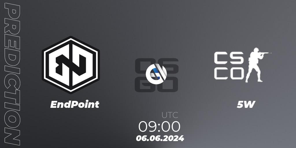 EndPoint vs 5W Gaming: Match Prediction. 06.06.2024 at 09:00, Counter-Strike (CS2), Regional Clash Arena Europe