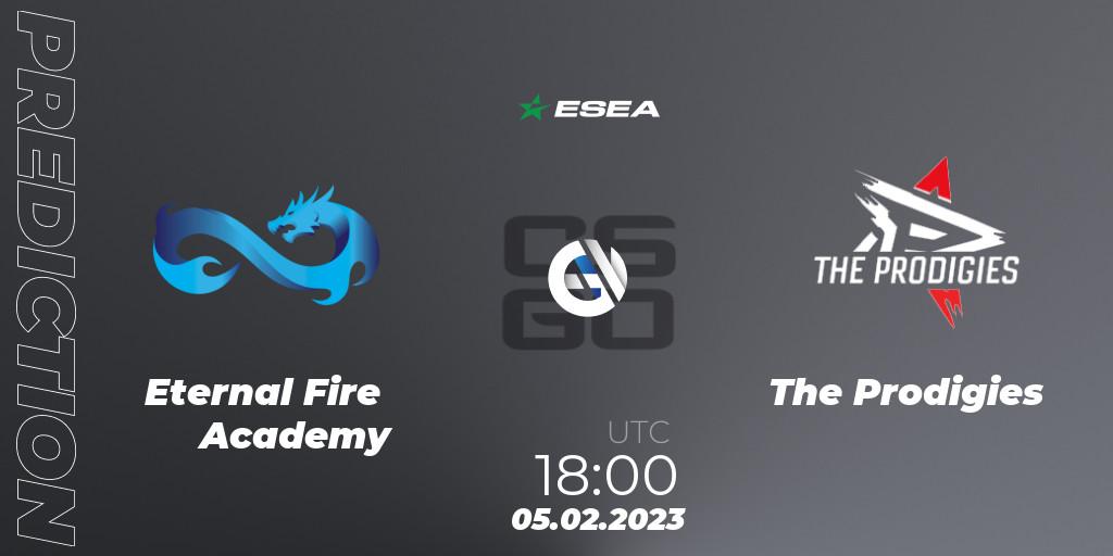 Eternal Fire Academy vs The Prodigies: Match Prediction. 05.02.23, CS2 (CS:GO), ESEA Season 44: Advanced Division - Europe