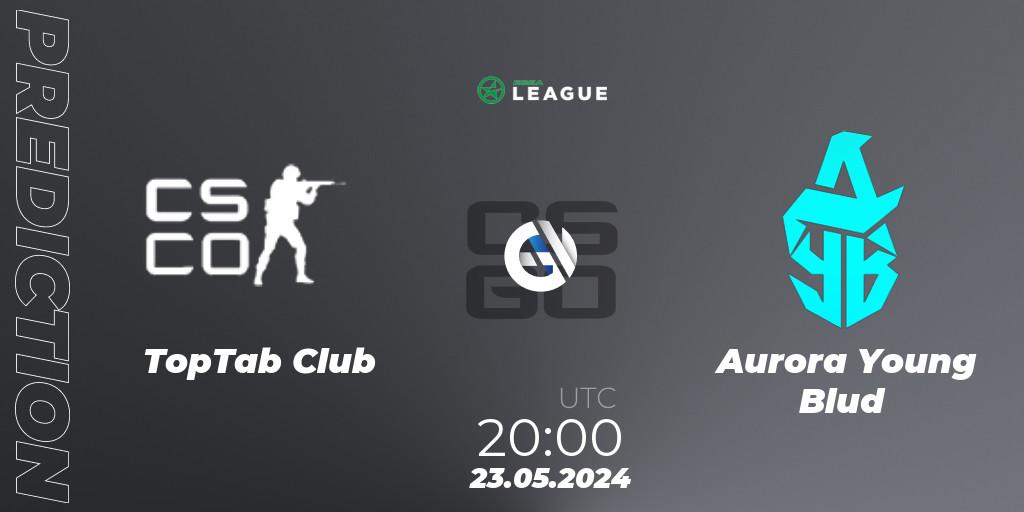 TopTab Club vs Aurora Young Blud: Match Prediction. 23.05.2024 at 20:00, Counter-Strike (CS2), ESEA Season 49: Advanced Division - Europe
