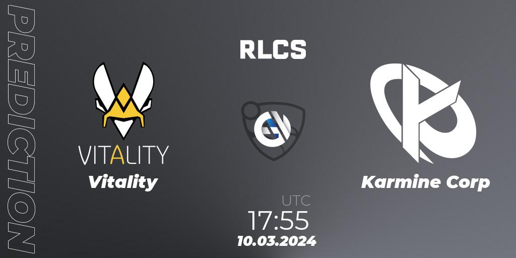 Vitality vs Karmine Corp: Match Prediction. 10.03.24, Rocket League, RLCS 2024 - Major 1: Europe Open Qualifier 3