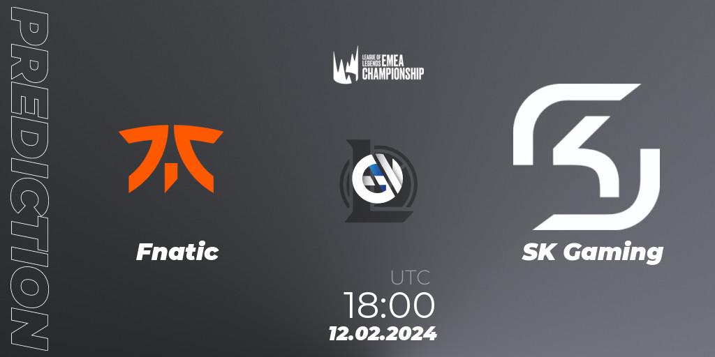 Fnatic vs SK Gaming: Match Prediction. 12.02.2024 at 18:00, LoL, LEC Winter 2024 - Playoffs